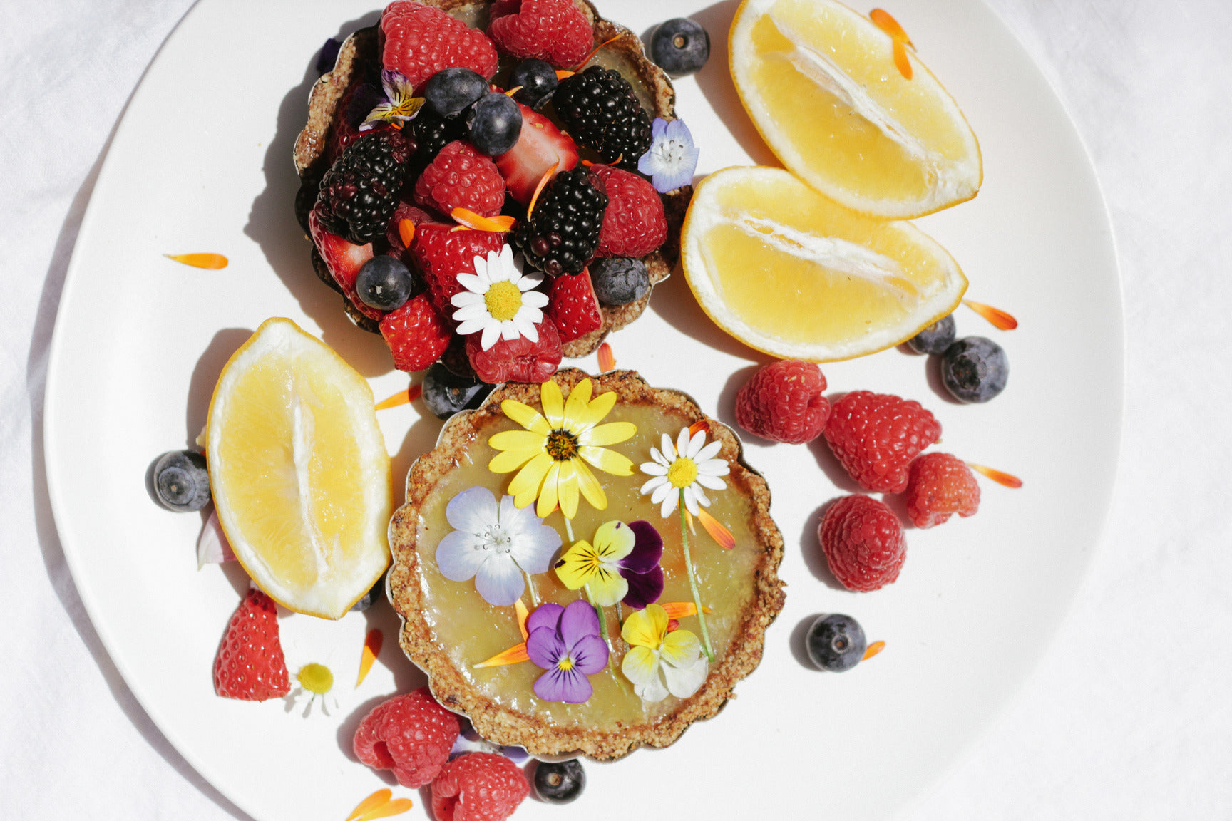 Lemon-Honey Raw Fruit Tart