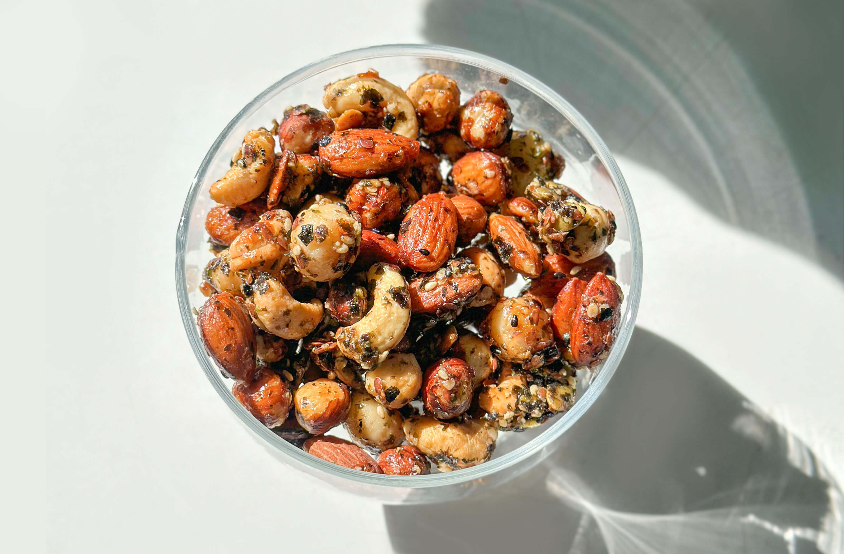 Candied Maple Furikake Mixed Nuts