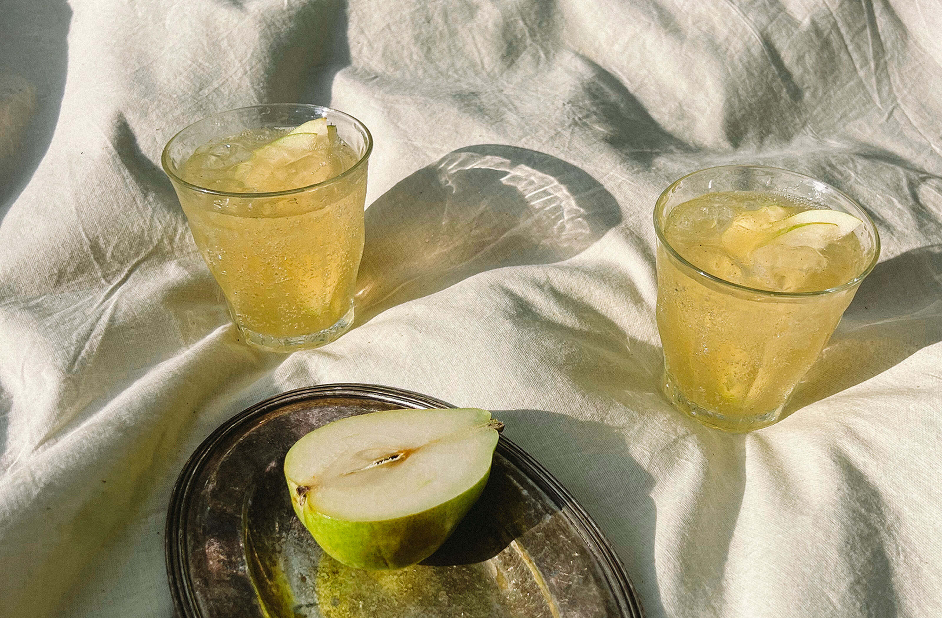 Pear-Ginger-Honey Shrub