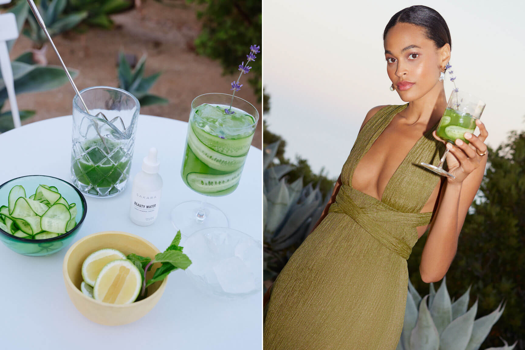 Cucumber Lavender Gimlet Cocktail