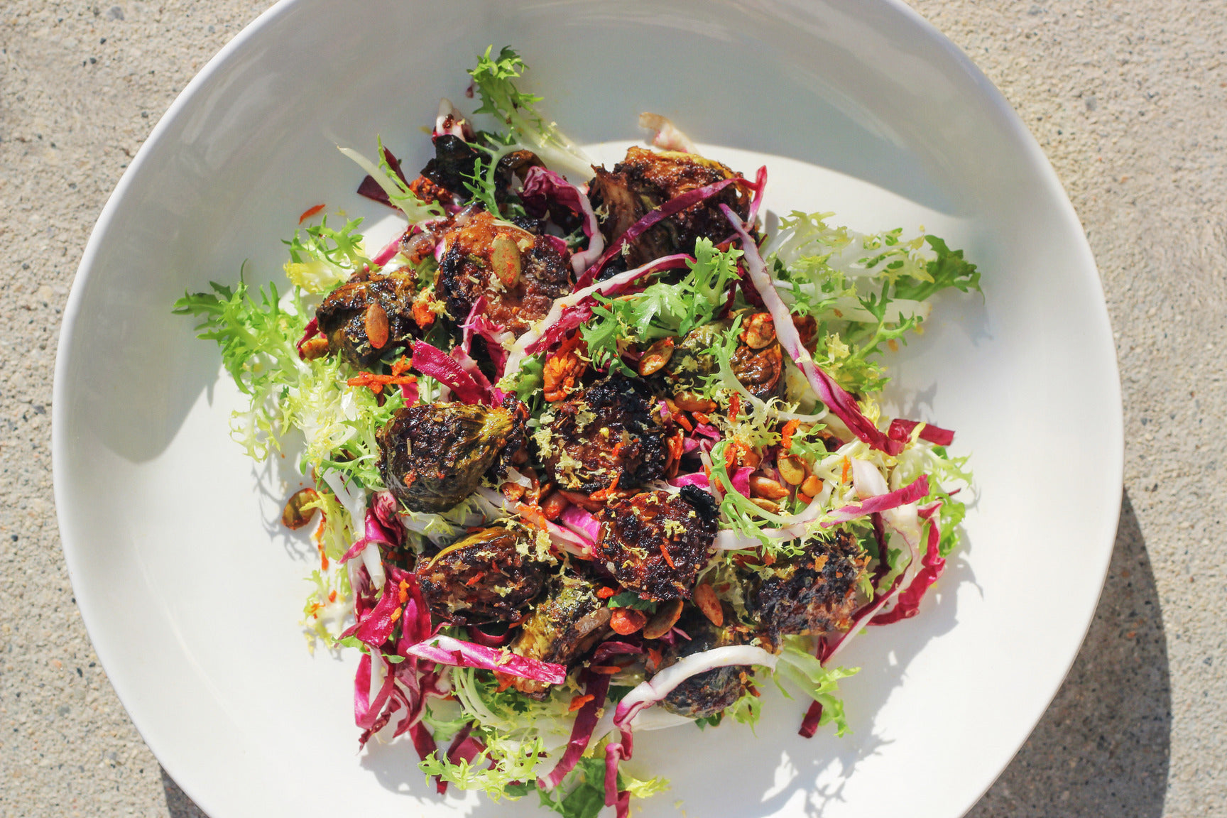 Crispy Balsamic Brussels Salad