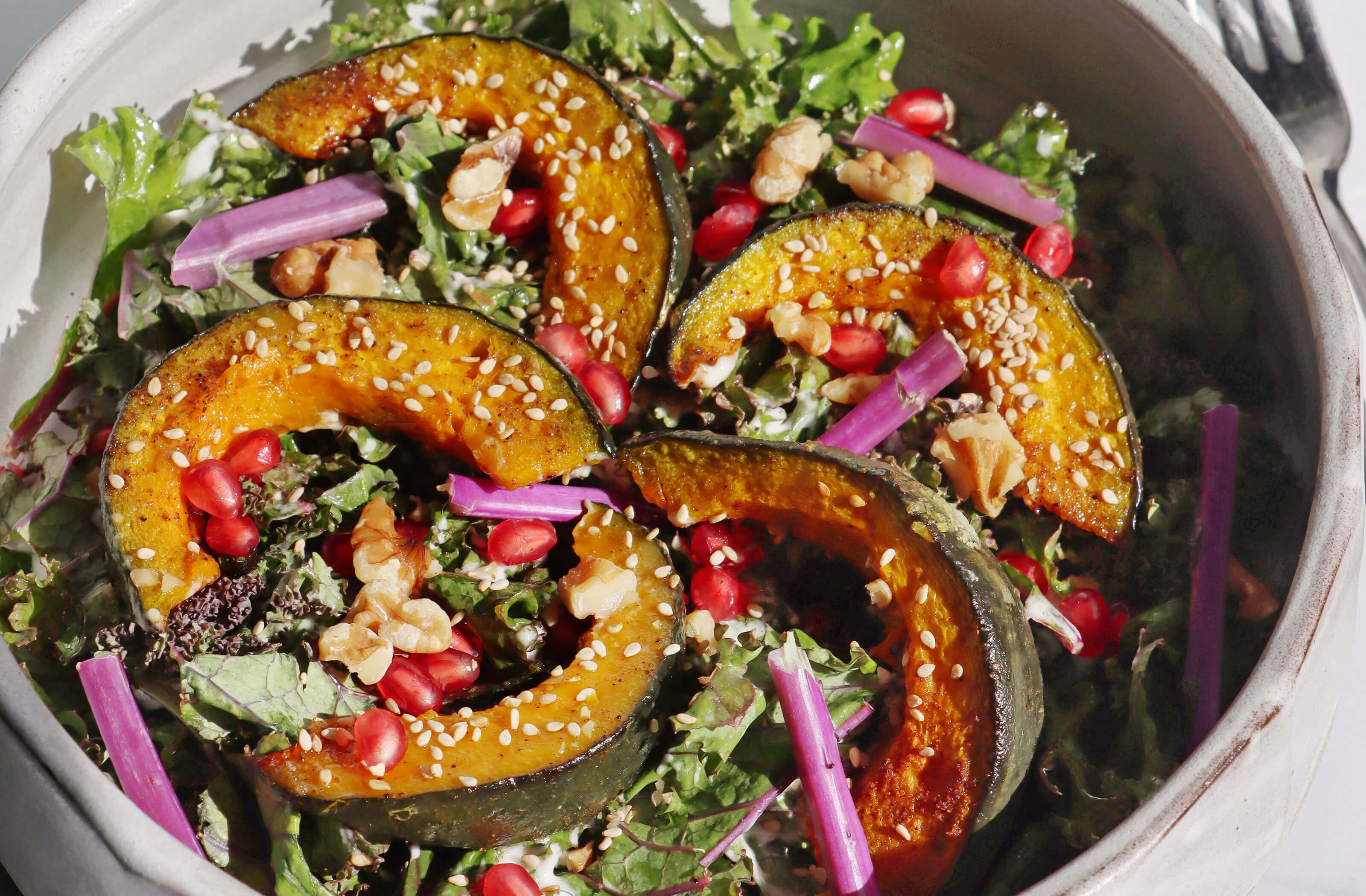 Winter Wonder Salad with Creamy Lemon-Chive Dressing