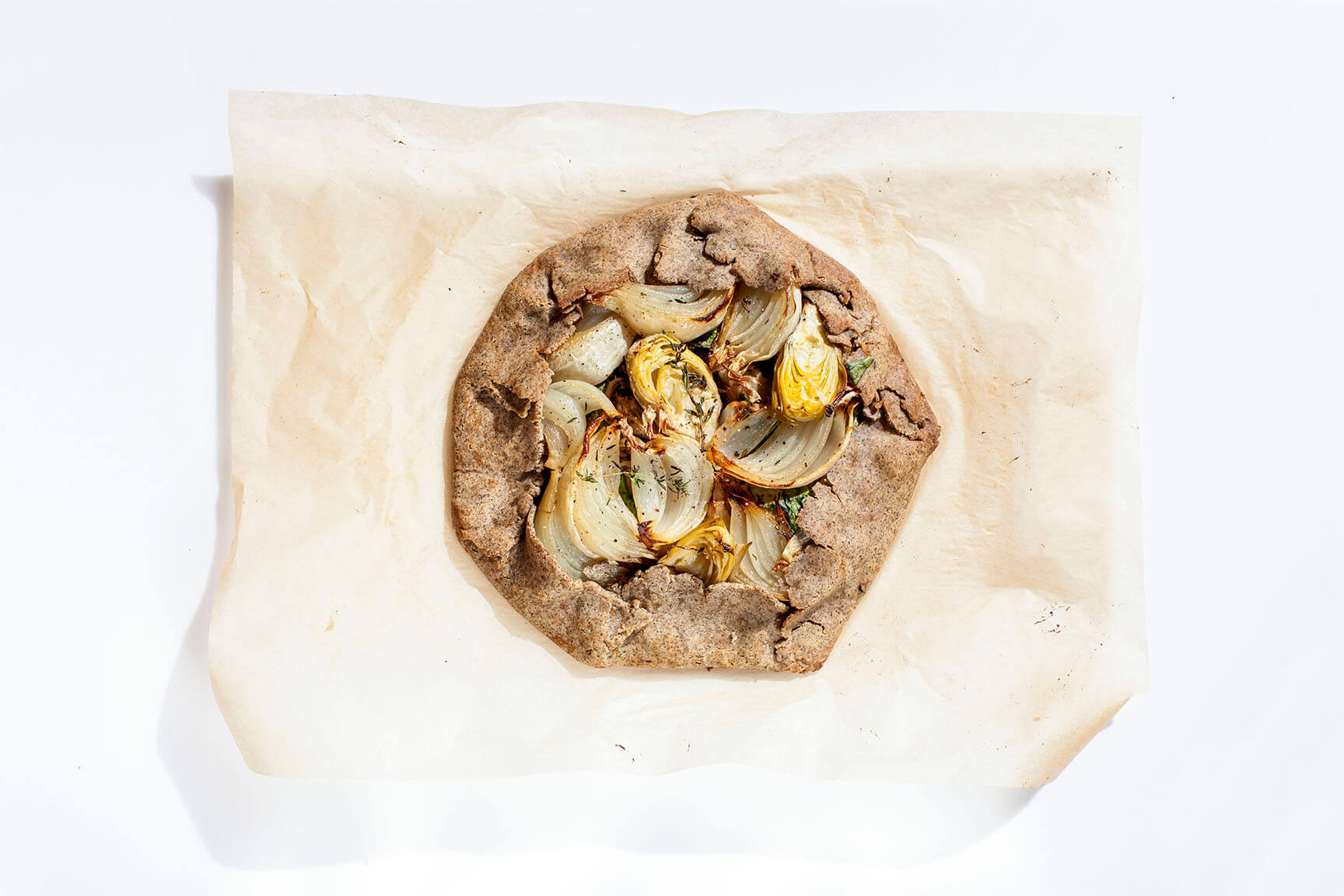 Roasted Artichoke and Caramelized Onion Galette